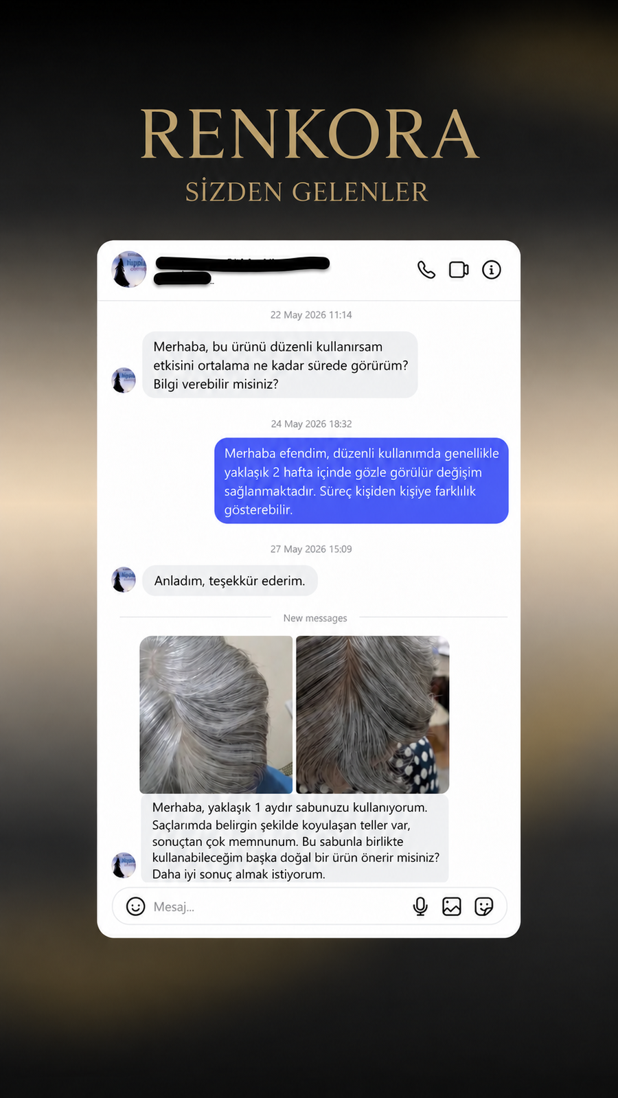 Müşteri mesajı