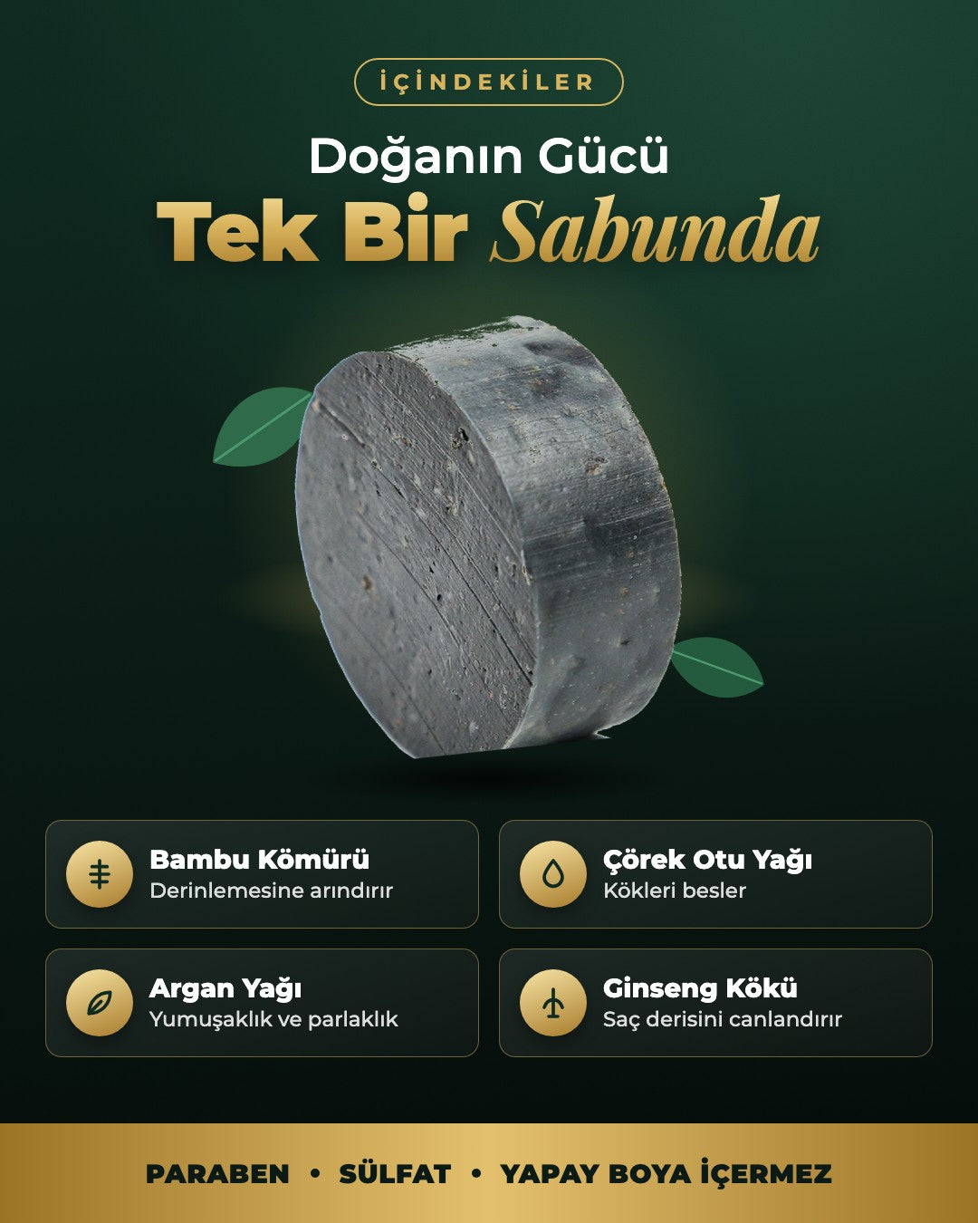 Renkora içindekiler - bambu kömürü, çörek otu, argan, ginseng